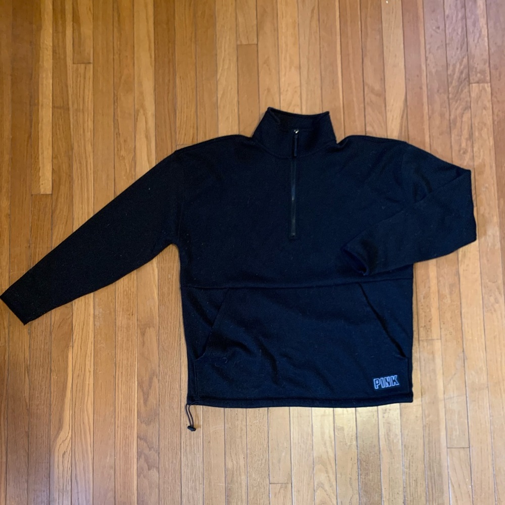 Oversized VS Pink quarter zip